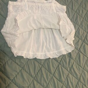 Old Navy Ruffled White Tank Top